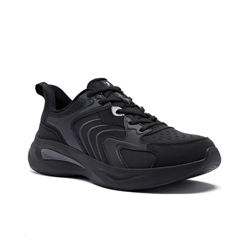 QIAODAN Slip Resistant Running Shoes Men's Black-3