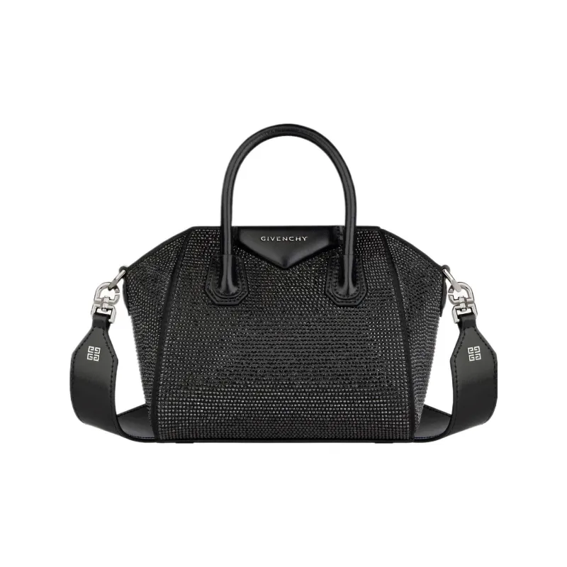 GIVENCHY Antigona Viscose Crossbody Bag, Handbag Mini Women's Black-0