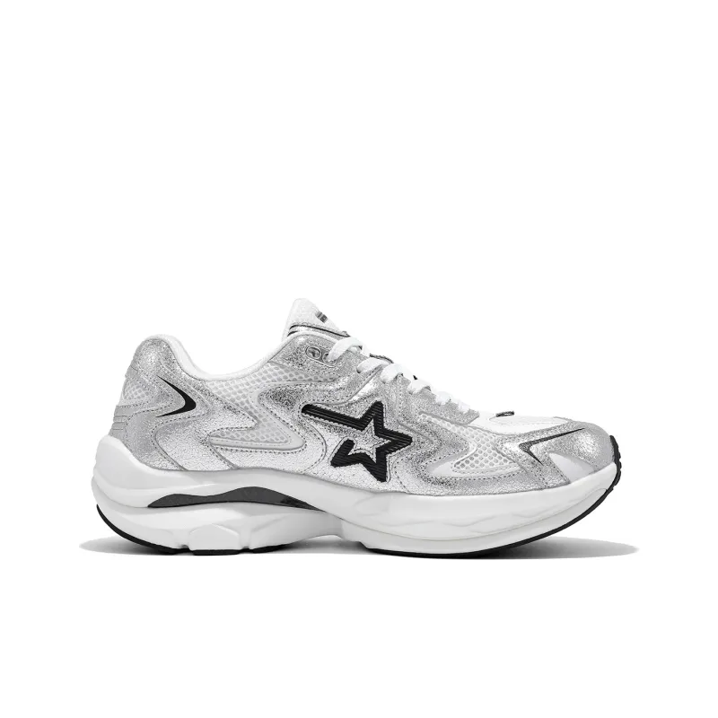RIPSTAR Performance Running Shoes Unisex Low Top Silver/White/Black-1