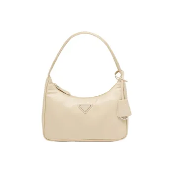 PRADA Re Edition Recycled Nylon Handbag Mini Women's Desert Beige