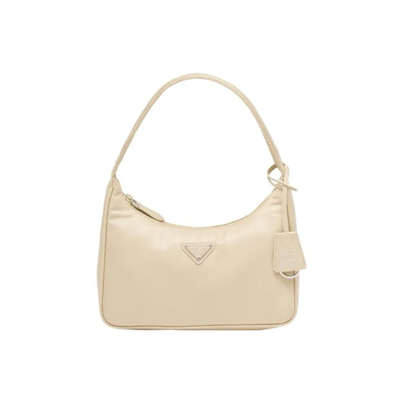 PRADA Re Edition Recycled Nylon Handbag Mini Women's Desert Beige-0