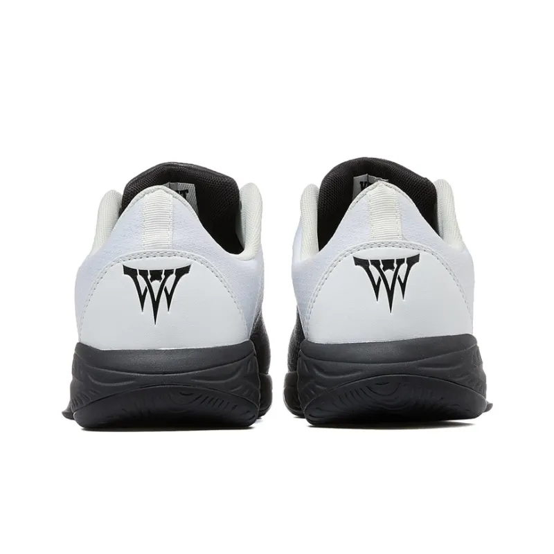 VOIT Basketball Shoes Men Low Top Black/Ice White-4