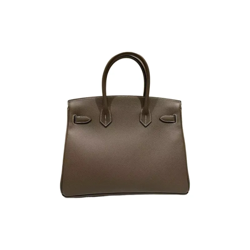HERMES Birkin Epsom Leather Birkin Bag Handbags Women's Elephant Gray-2