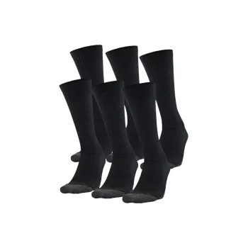 Under Armour Unisex UA Performance Tech Crew 6-Pack Socks Mid-Calf Socks Unisex 6 Pack Black/Graphite Ink