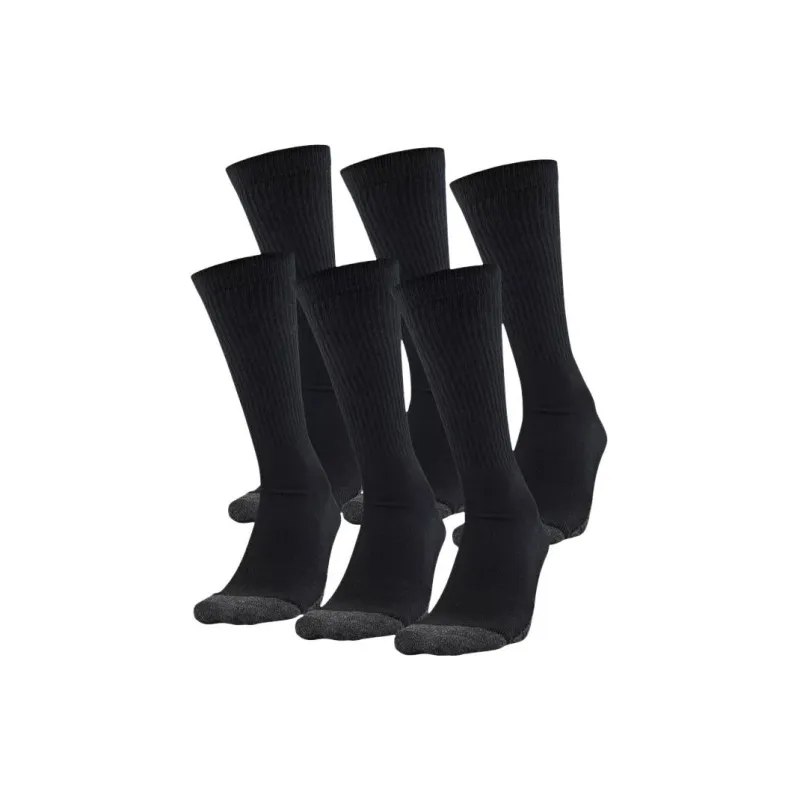 Under Armour Unisex UA Performance Tech Crew 6-Pack Socks Mid-Calf Socks Unisex 6 Pack Black/Graphite Ink-0