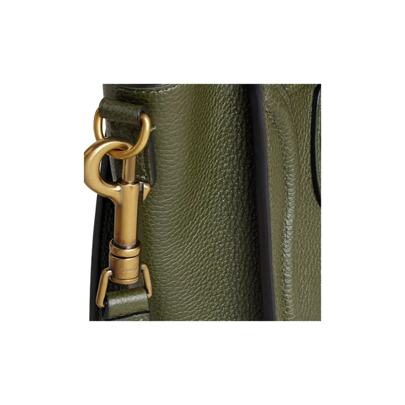 CELINE Luggage Calfskin Smile Bag Shoulder Bag Crossbody Bag Handbag Women's Olive Green-3