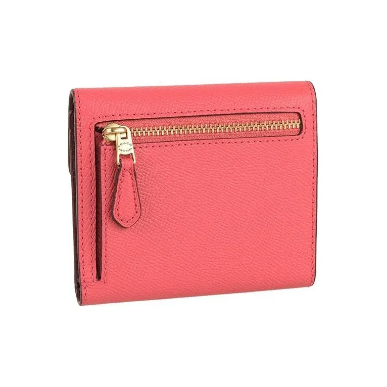 COACH Wyn Leather Wallet Women's Watermelon Red-2
