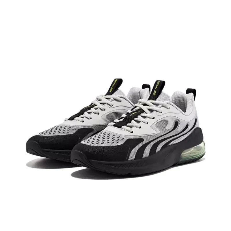 Erke Low Top Running Shoes Men's Black Gray-1