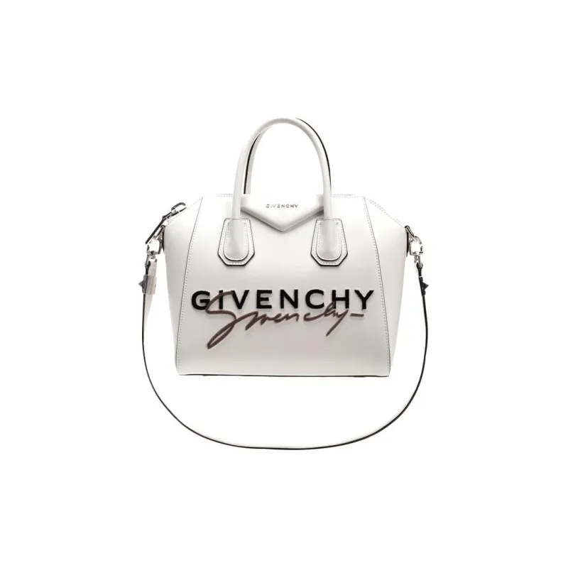 GIVENCHY Antigona Cow Leather Shoulder Bag Crossbody Bag Handbag Women's White-2