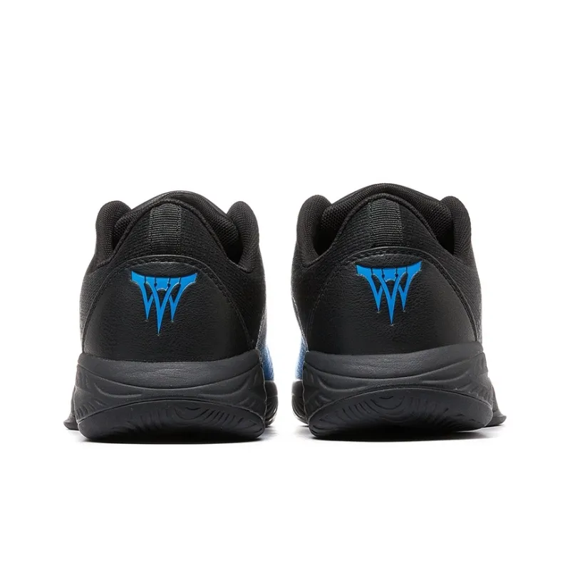 VOIT Basketball Shoes Men Low Top Black/Ice Blue-4