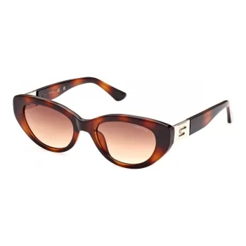 GUESS Irregular Shape Sunglasses Women's Tortoiseshell