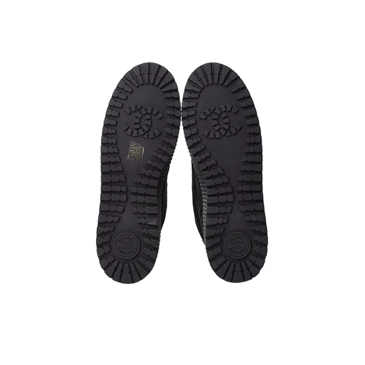 CHANEL High Top Stylish Skateboarding Shoes Women's Black-5