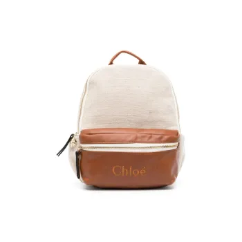 Chloe Jute Backpack Regular Kids' Beige & Brown