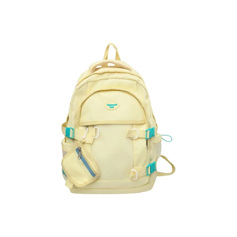 NIGEER Nylon Backpack Regular Women's Black/White/Yellow/Blue-14