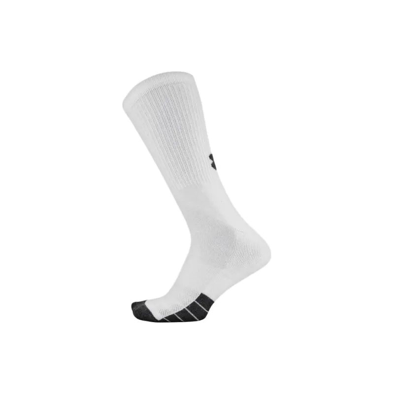 Under Armour Unisex UA Performance Tech Crew 6-Pack Socks Mid-Calf Socks Unisex 6 Pack White-1