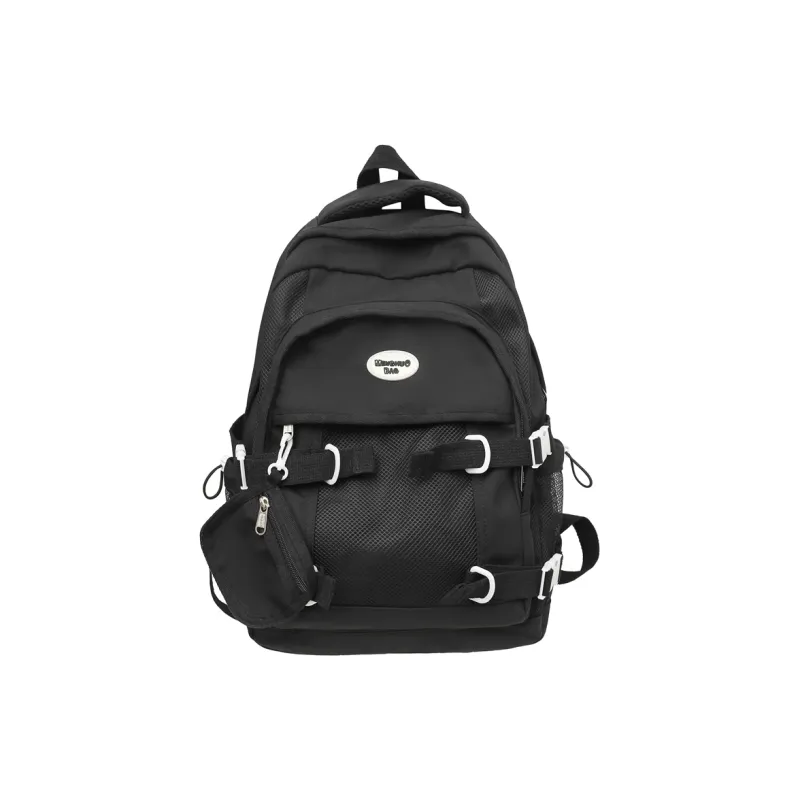 NIGEER Nylon Backpack Regular Women's Black/White/Yellow/Blue-0