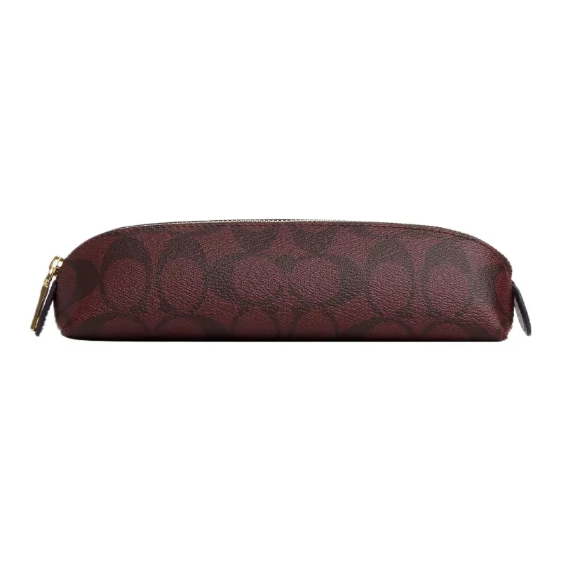 COACH Pencil Case Makeup Bags Gold-0