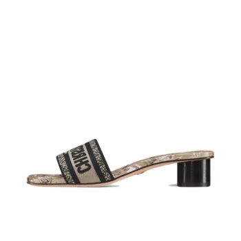 DIOR Dway Rubber Sole Slide Slippers Women's Beige