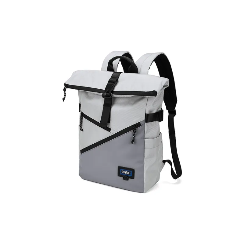 FAIRWHALE Fabric Backpack Laptop Bag Travel Backpack Large Size Men's Glacier Gray/Black-2