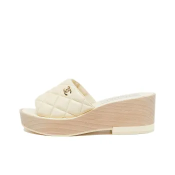 CHANEL Odor Resistant Slide Slippers Women's Ivory