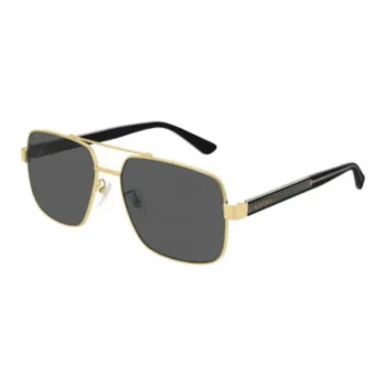 GUCCI Irregular Shape Sunglasses Men's Gold
