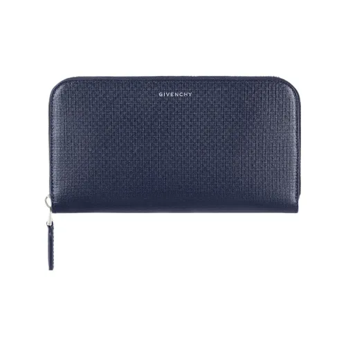 GIVENCHY Calfskin Wallet Men's Marine Blue & Black