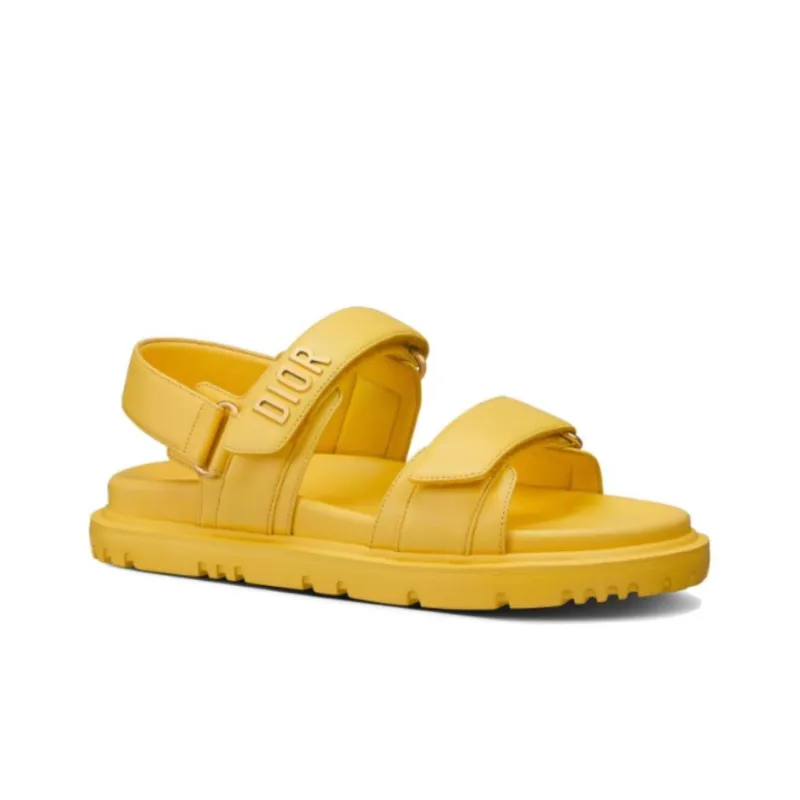 DIOR DiorAct Beach Sandals Women's Yellow-2