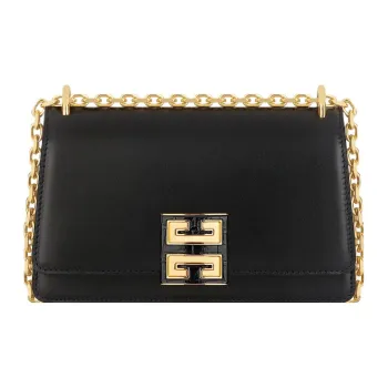 GIVENCHY Calfskin Shoulder Bag Crossbody Bag Small Size Women's Black