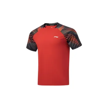 LiNing Table Tennis Series Raglan Sleeve T Shirt Unisex Vermilion