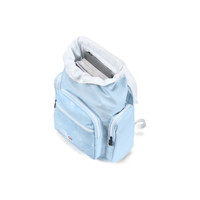 8atheist Polyester Backpack Regular Unisex Light Blue White-3