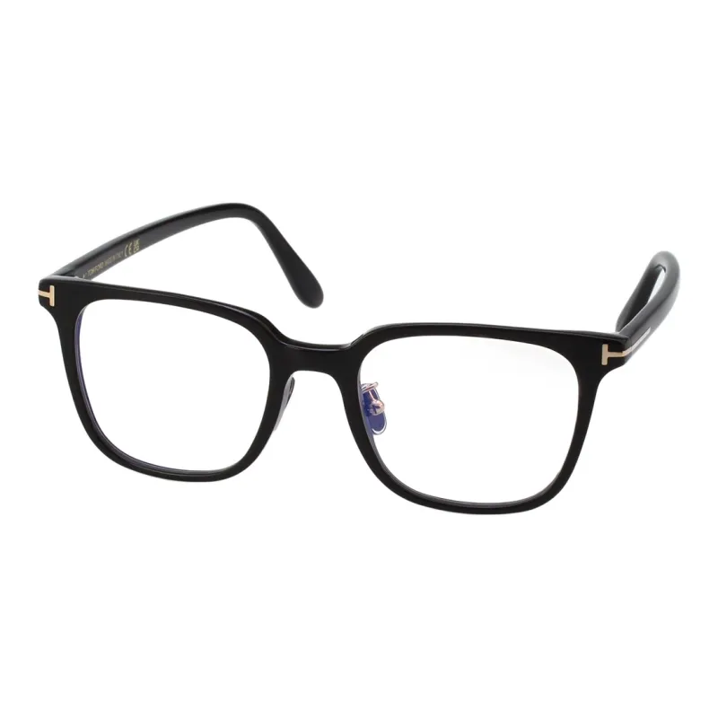 TF Alloy Acetate Square Eyeglass Frames Unisex Black-2