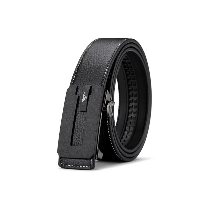 SEPTWOLVES Business Casual Automatic Buckle Leather Belts Men's Width  3.5cm-0