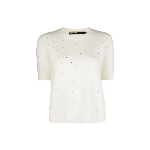 BIMBA Y LOLA Crystal-embellished Short-sleeve Top