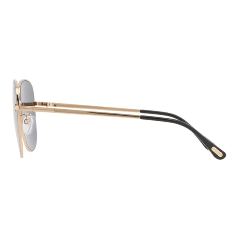 TOM FORD Metal Square Sunglasses Unisex Gold-3
