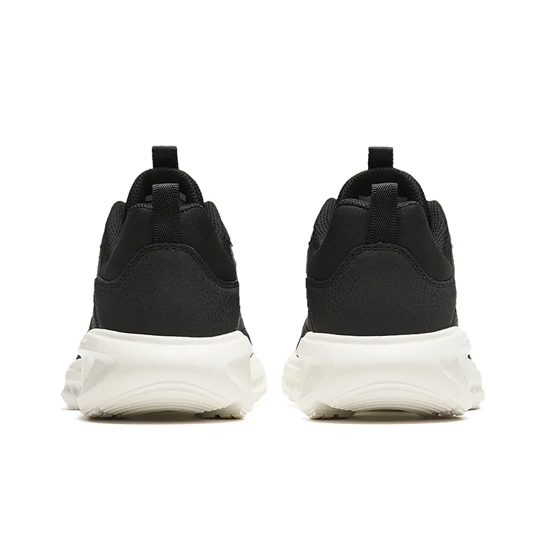 Anta Cushioning Wear Resistant Low Top Running Shoes Women's Black Silver-3
