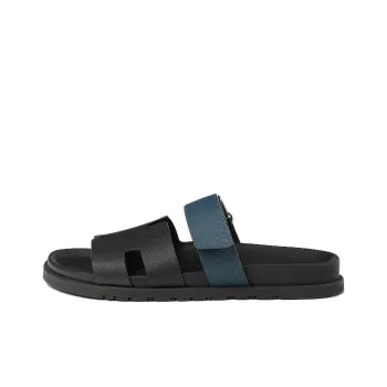 HERMES Chypre Slide Slippers Men's Blue