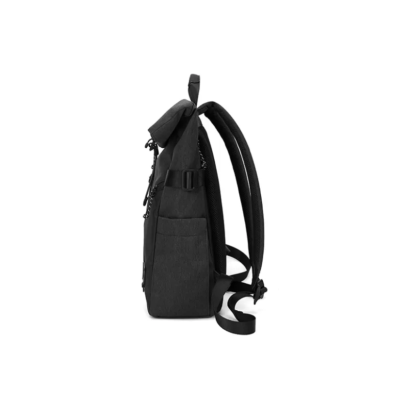 FAIRWHALE Fabric Backpack Laptop Bag Travel Backpack Large Size Men's Glacier Gray/Black-16