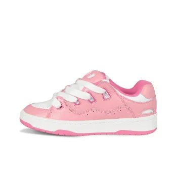 Ollieskate Anti Slip Wear Resistant Low Top Skateboard Shoes Unisex Pink