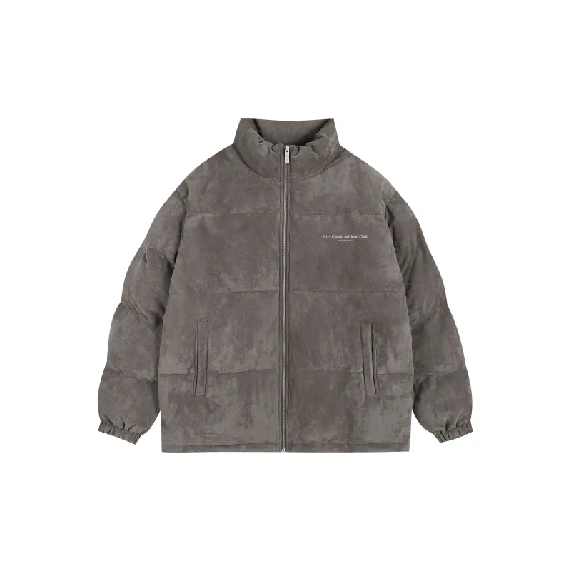 Atry Suede Vintage Casual Puffer Jacket Unisex-1