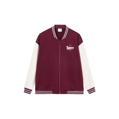 QIAODAN Baseball Jerseys Women's Burgundy Cream White