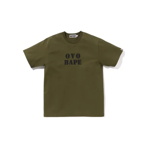 A BATHING APE Bape X OVO T-Shirts Unisex Green