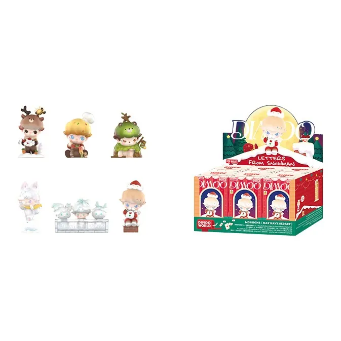 POP MART DIMOO Snowman's Letter 2023 Christmas Theme Blind Box Products Single Mystery Box/Full Box 6 Pcs-0