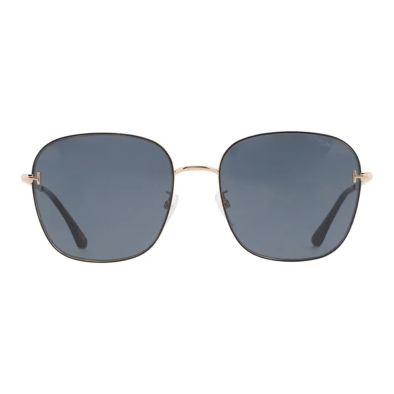 TOM FORD Metal Square Sunglasses Unisex Gold-1