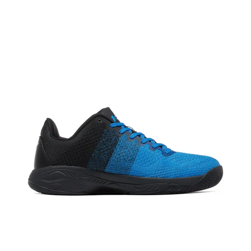 VOIT Basketball Shoes Men Low Top Black/Ice Blue-1