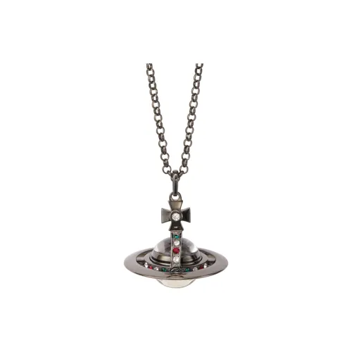 Vivienne Westwood Brass Pendant Necklaces Unisex Silver