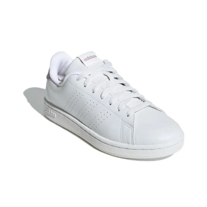 Adidas Cloudfoam Advantage Anti-Slip Wear-Resistant Low-Top Skateboard Shoes Unisex White-2