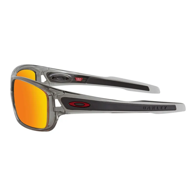Oakley Plastic Rectangular Sunglasses Men's Gray-2