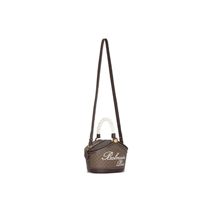 BALMAIN Monogram Bucket Mini Tote Bag-1