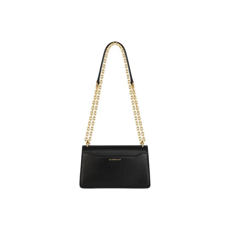 GIVENCHY Calfskin Shoulder Bag Crossbody Bag Small Size Women's Black-3