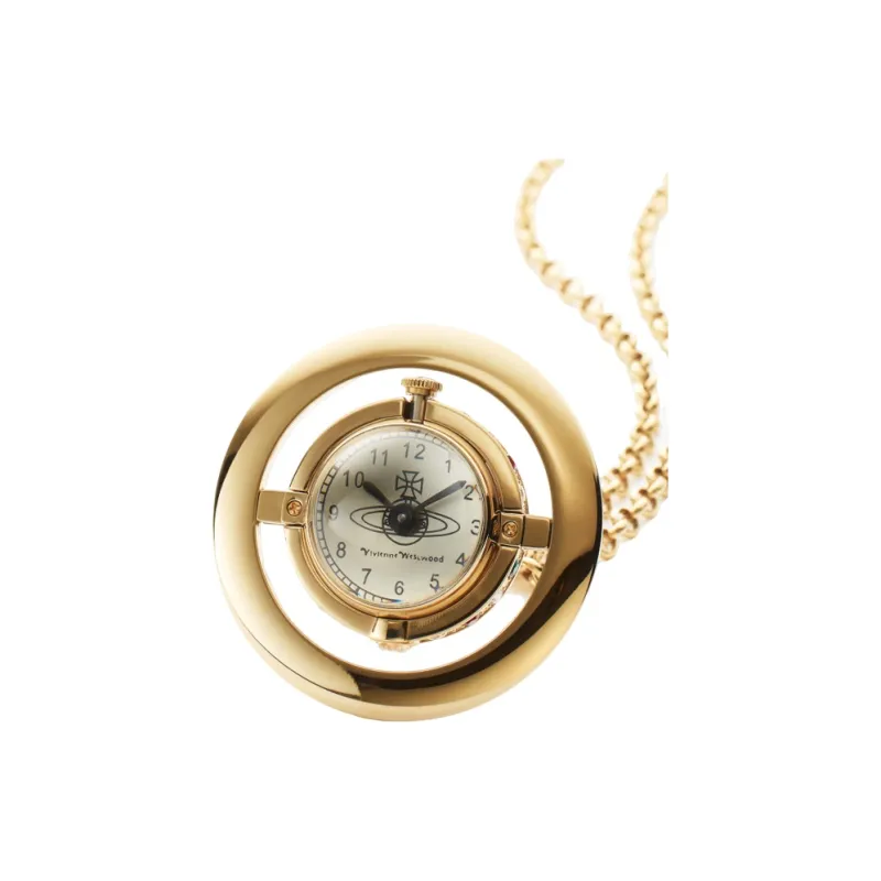 Vivienne Westwood Swarovski Crystal Necklaces Unisex Gold-1